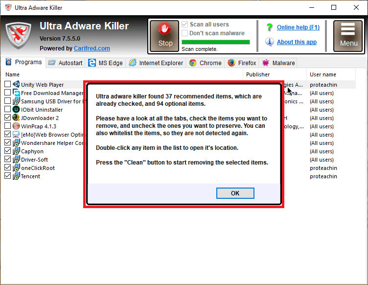 تحميل برنامج Ultra Adware Killer للكمبيوتر